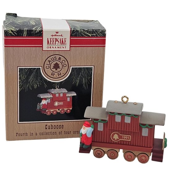 Hallmark Claus & Co RR Railroad Trestle Display Stand 4 Train Cars 1991 - Picture 9 of 12